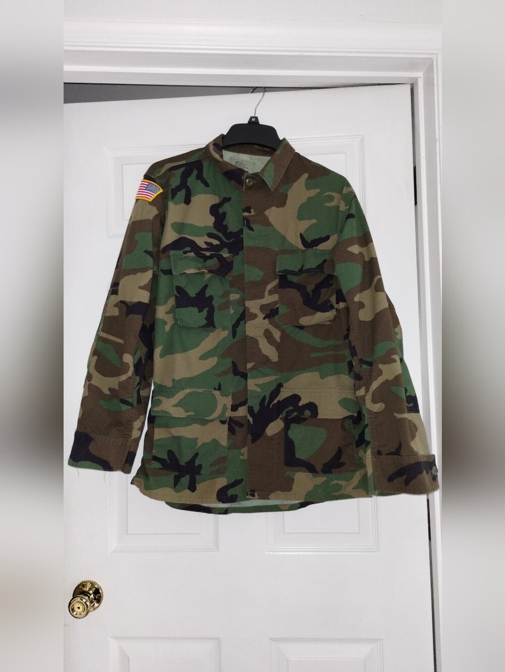 Men's Military Woodland Camouflage Jacket - Green/Brown/Black